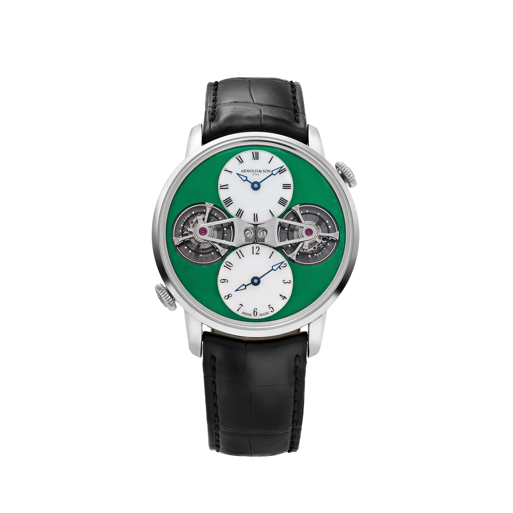 Arnold & Son Double Tourbillon 1DTAW.Z01A.C121W White Gold Jade Green White