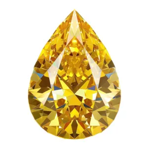 2.09 carat pear cut fancy yellow loose diamond