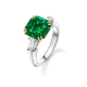 Emerald & diamond engagement ring